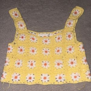 Altar'd State Sunflower Crochet Crop Top